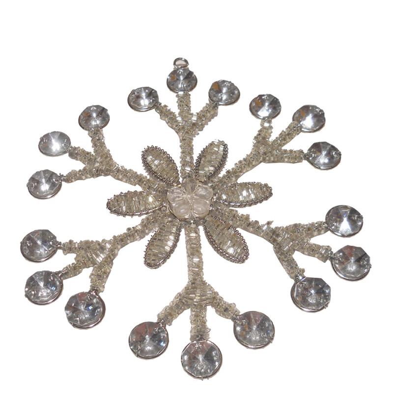 A&B Home Beaded Holiday Snowflake - Set of 2