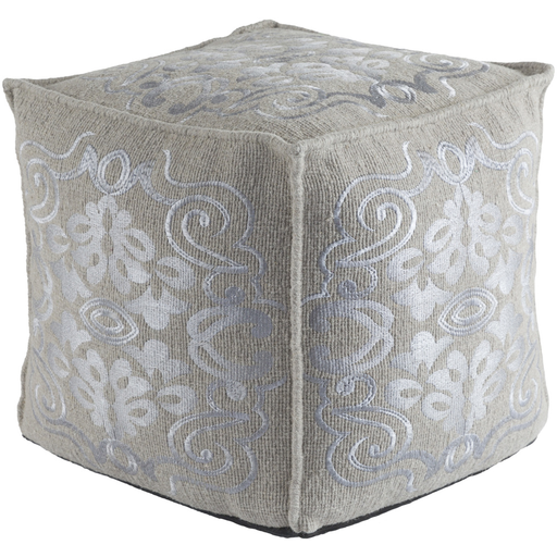 Surya Adeline Cube Pouf - Medallions and Damask - ADPF-1000