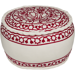 Surya Akua Cube Pouf - Floral - AKPF-001