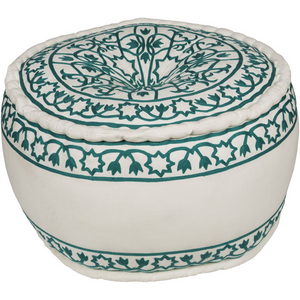 Surya Akua Cube Pouf - Floral - AKPF-001