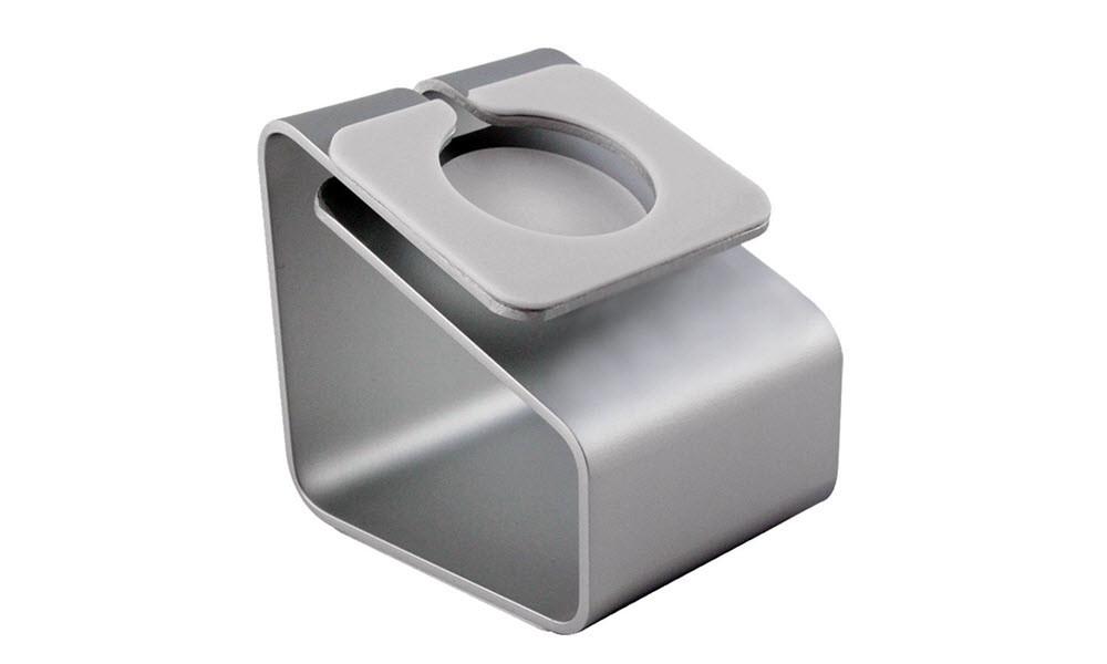 Aluminium Compact Apple Watch Charging Stand Silver