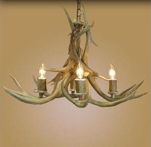 Antlerworx 4 Light Inverted Mule Deer Antler Chandelier (AWC-19)