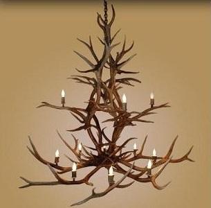 Antlerworx 12 Light Double Tier Elk Antler Chandelier (AWC-25)