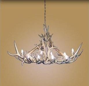 Antlerworx 10 Light Oval Elk/Mule Deer Antler Chandelier (AWC-6)
