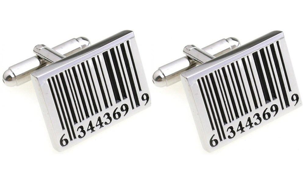 Barcode Cufflinks Silver