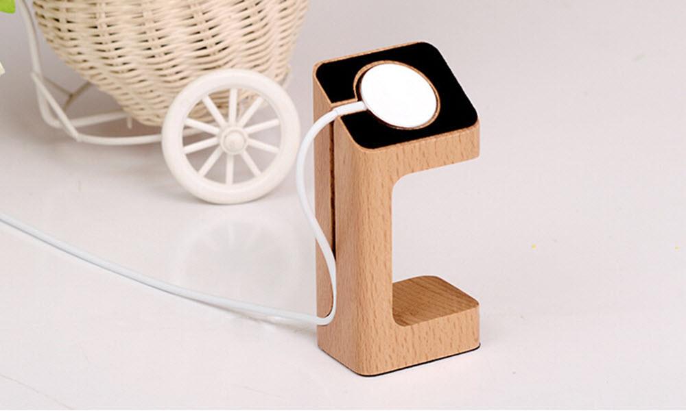 Beech Wood Apple Watch Charging Stand