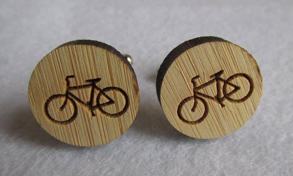Bicycle Wood Cufflinks