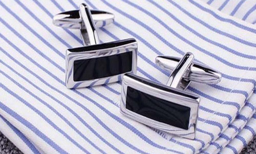 Black Rectangle Cufflinks