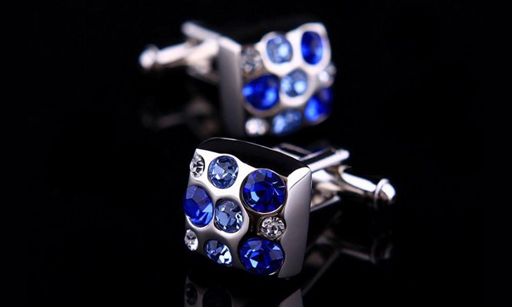 Blue Crystal Cufflinks
