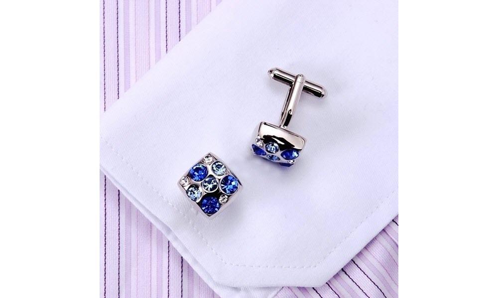 Blue Crystal Cufflinks