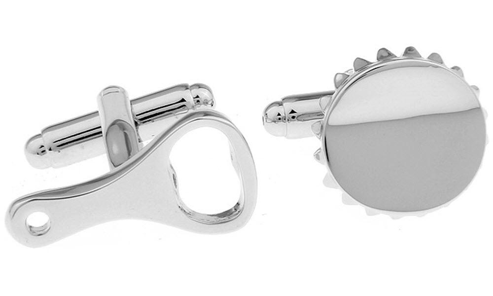 Bottle Opener & Beer Cap Cufflinks