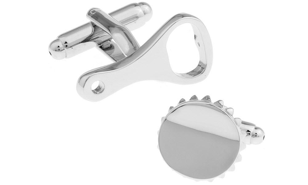 Bottle Opener & Beer Cap Cufflinks