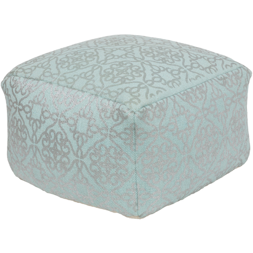 Surya Cecily Cube Pouf - Medallions and Damask - CEPF-3001