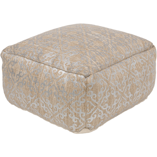 Surya Celine Cube Pouf - Medallions and Damask - CIPF-3000