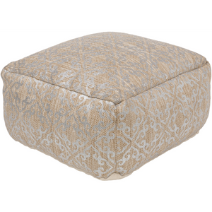 Surya Celine Cube Pouf - Medallions and Damask - CIPF-3000