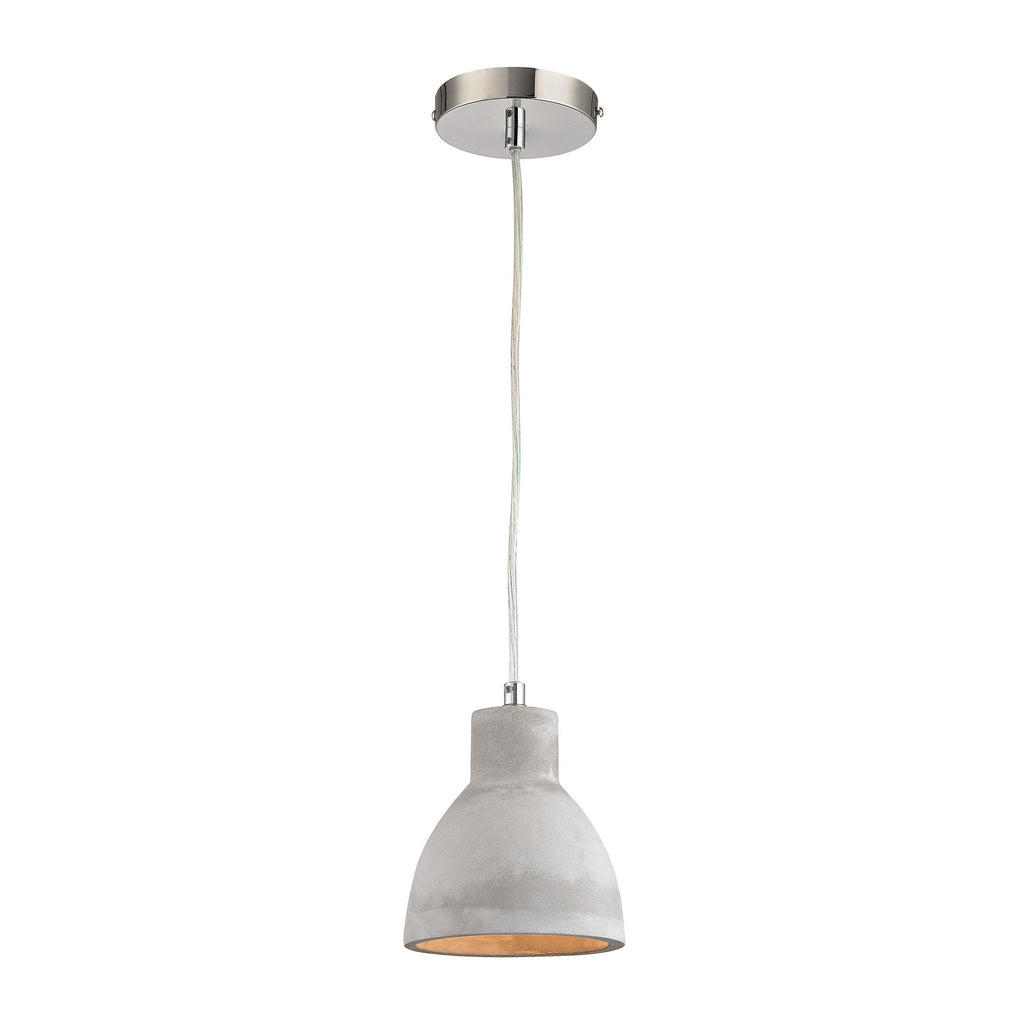 Sterling Industries Brut 1 Light Pendant In Polished Concrete