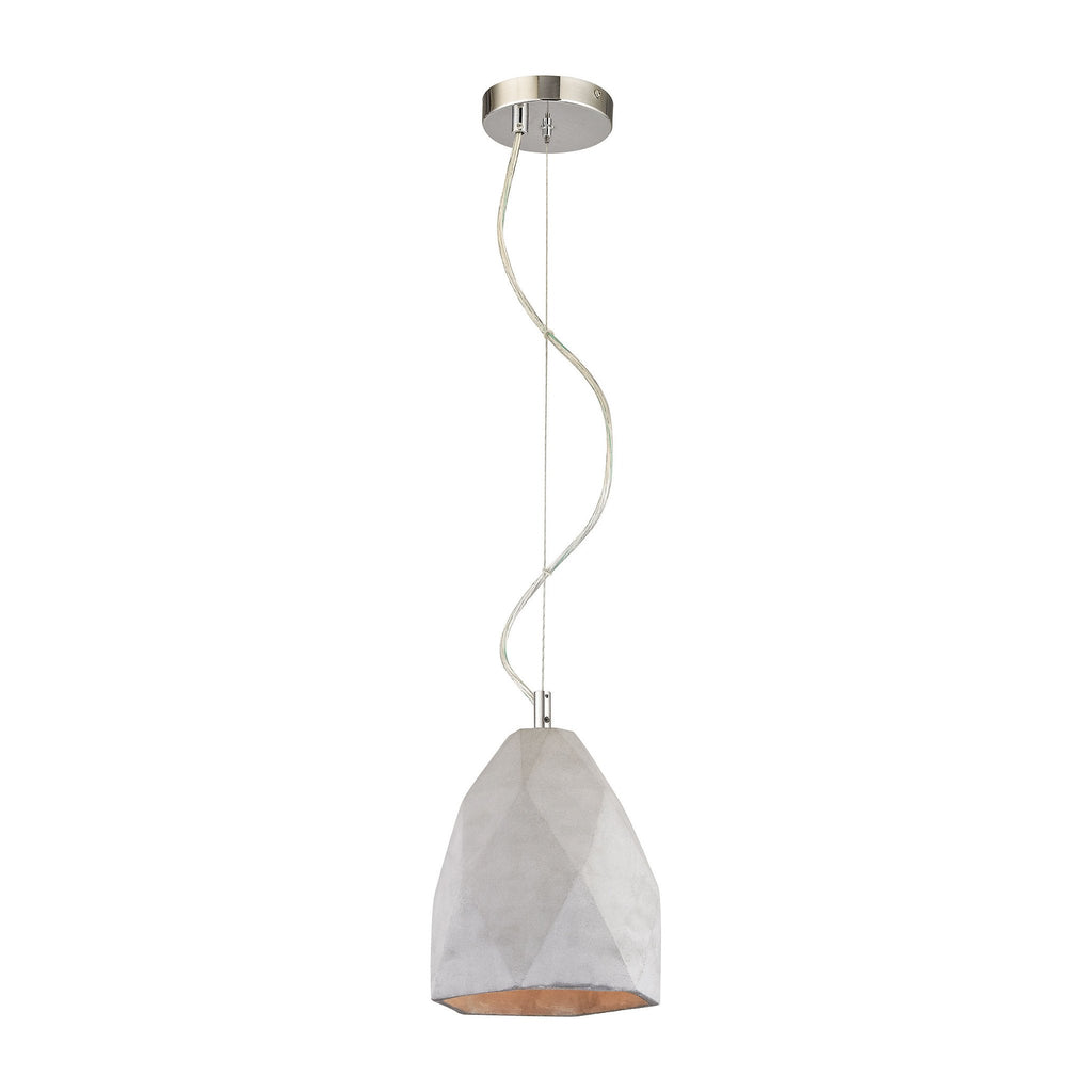 Sterling Industries Tsar 1 Light Pendant In Polished Concrete