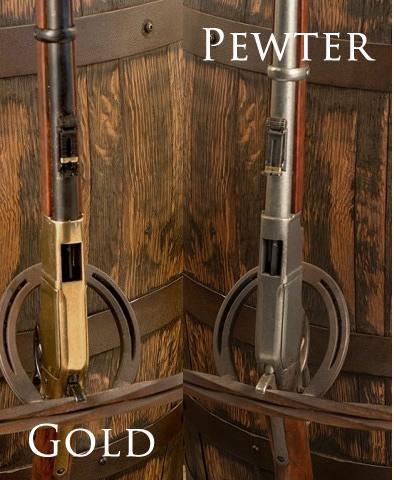 Antlerworx 3 Light Wagon Wheel Rifle Chandelier (3 Rifles) (AWC-73)