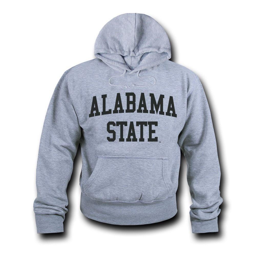 NCAA Alabama State University Hoodie Sweatshirt Game Day Fleece Heather Grey-Sweats & Hoodies-W Republic Apparel-S-Casaba Shop