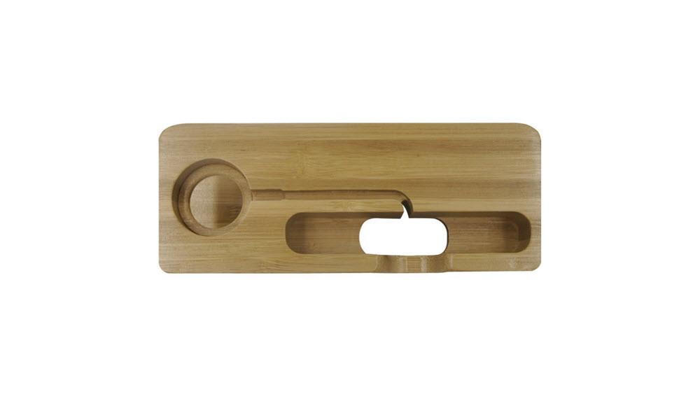 Bamboo Apple Watch & iPhone Charging Station