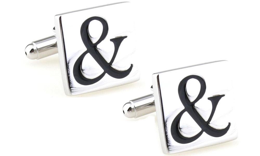 Ampersand "And" Symbol Cufflinks