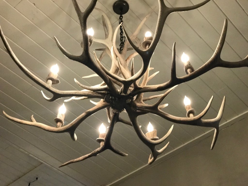 Antlerworx 8 Light Elk Antler Chandelier (AWC-22)
