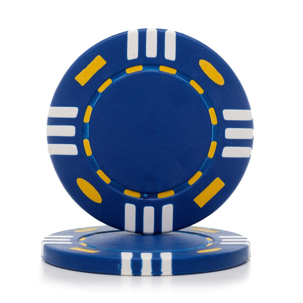 12 Gram Triple Striped (Tri Color) Poker Chips (25/Pkg)