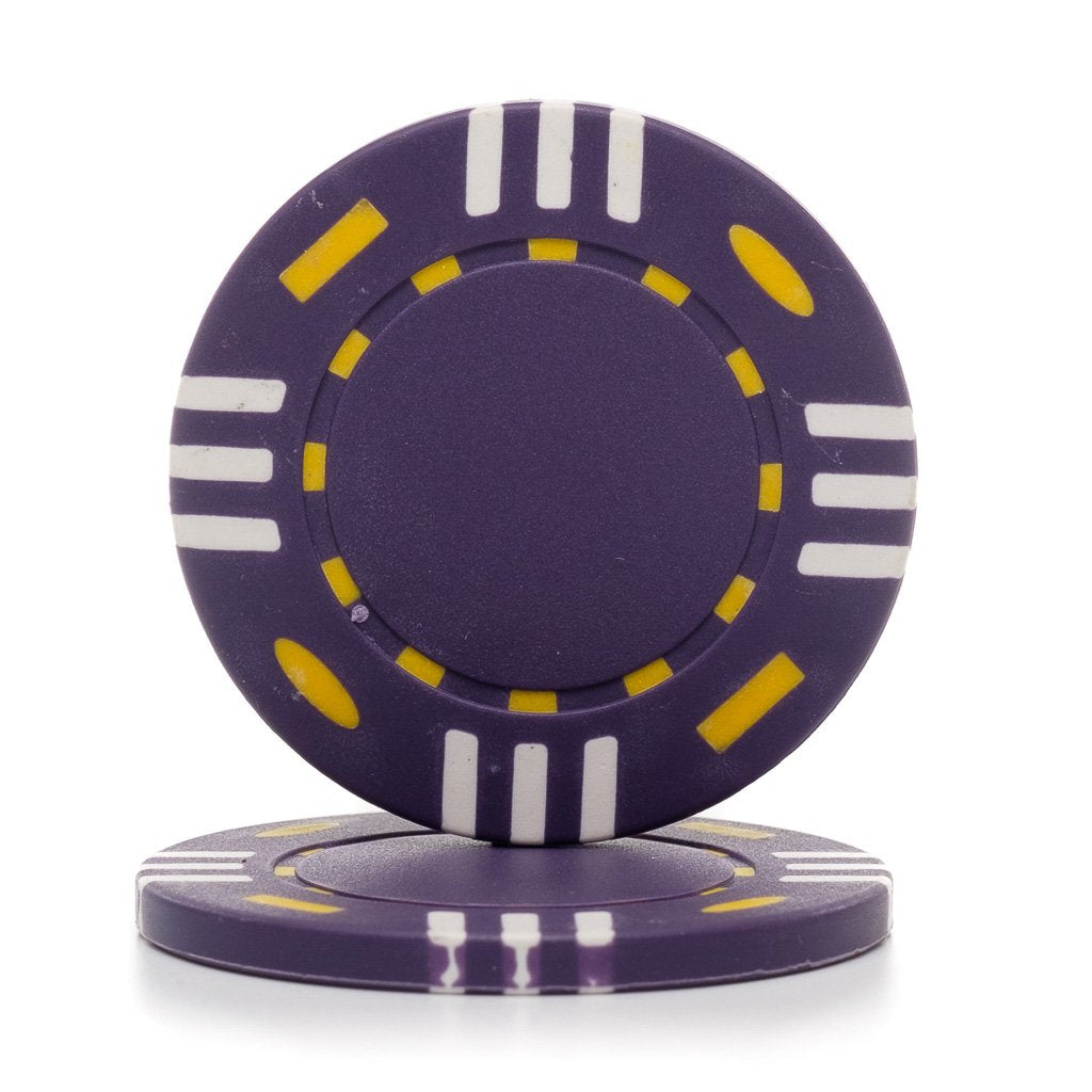 12 Gram Triple Striped (Tri Color) Poker Chips (25/Pkg)